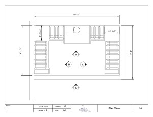 Custom Wine Cellar Drawing elevations