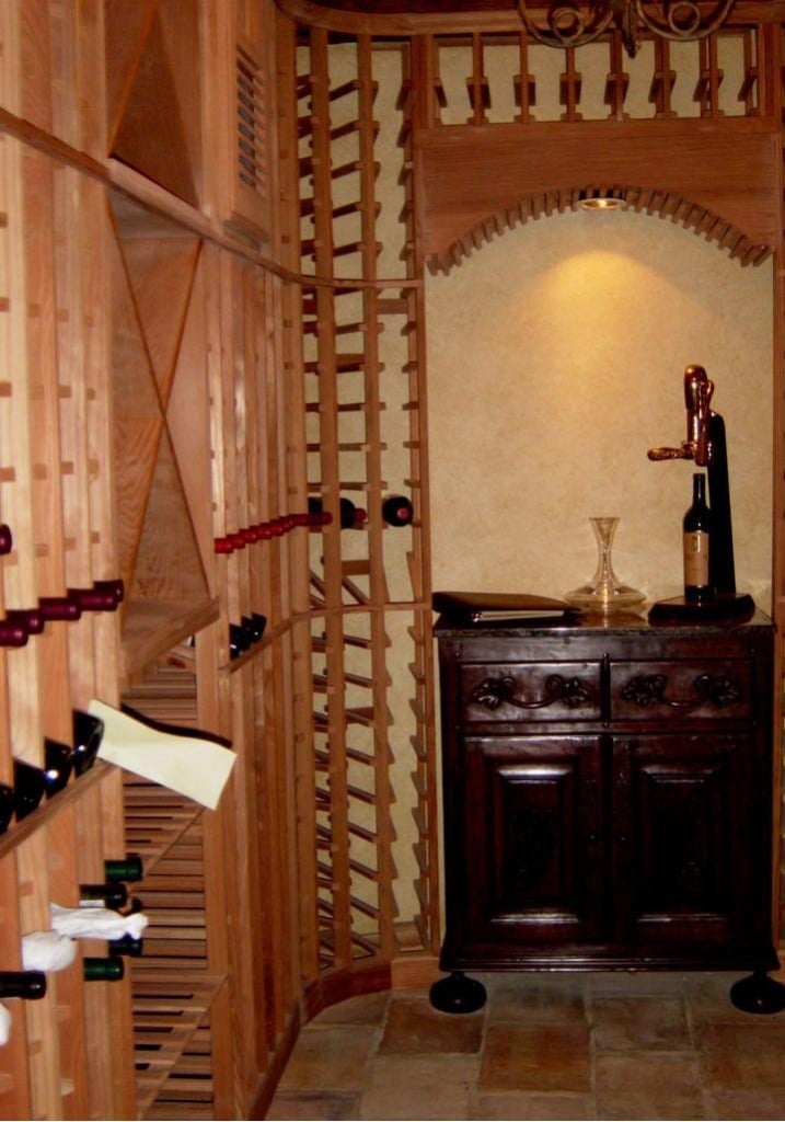 A Wine Collection in a Custom Designed Wine Cellar