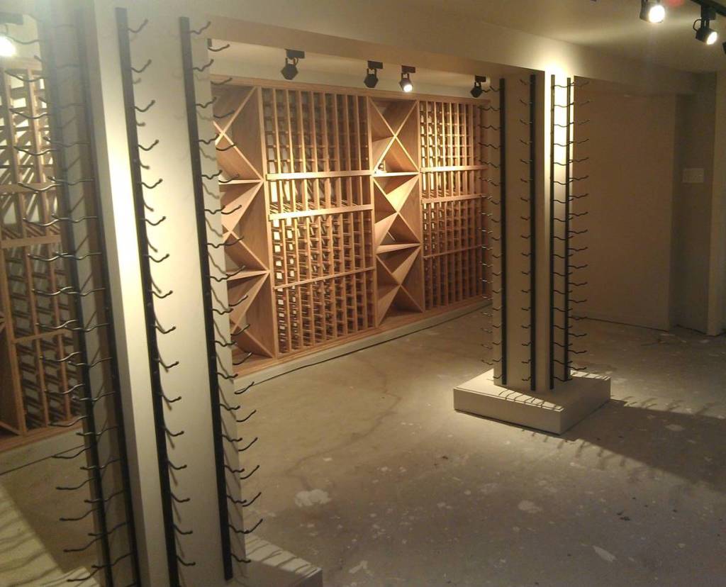 Vancouver Canada wood and metal wine cellar
