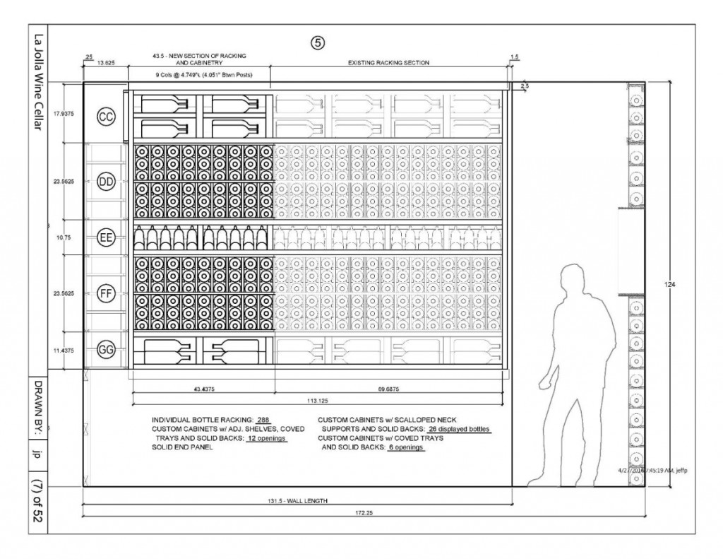 Canada Project Custom Wine Cellar Drawing_Elevation 5