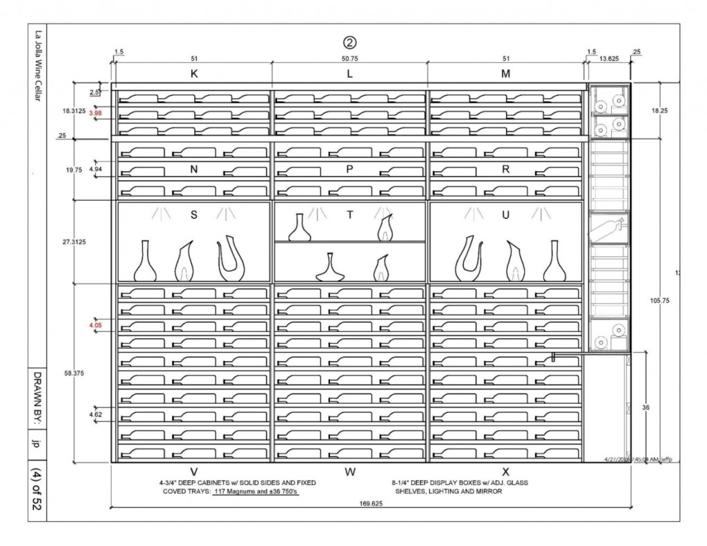 Custom Wine Rack Design Canada_Elevation 2