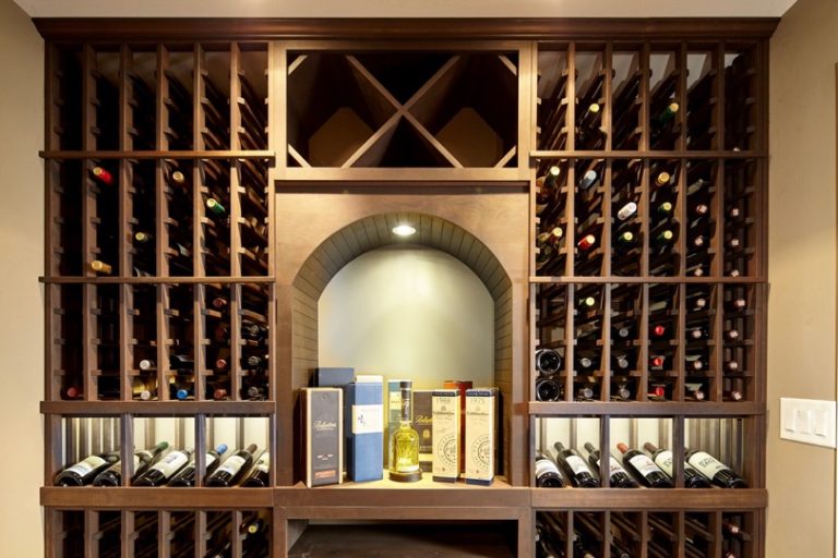 Wine Cellar Lighting in Archway and Display Row