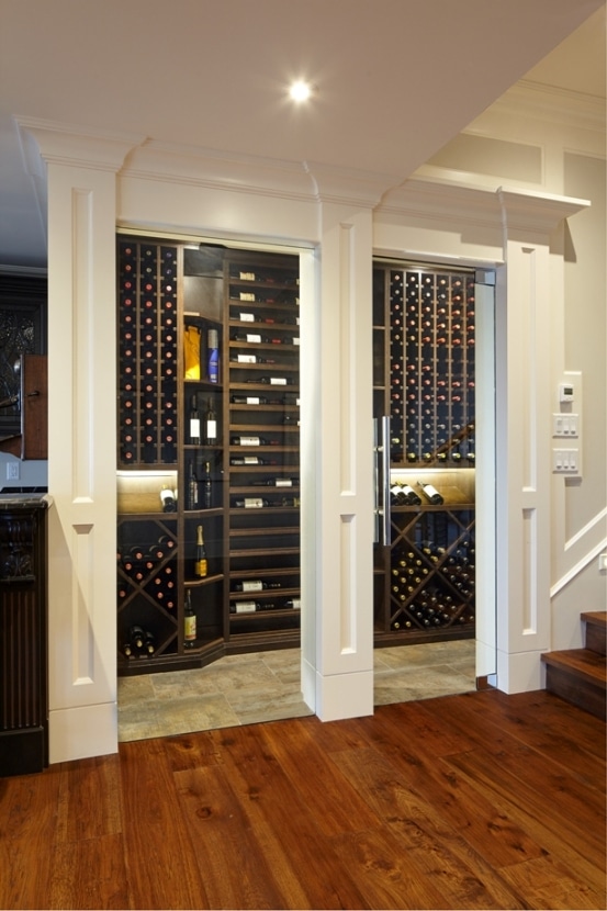 Impressive Traditional Home Wine Cellar in Vancouver