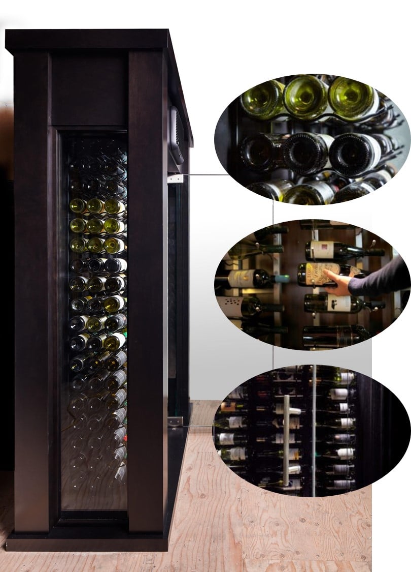 The Stellar Glass Wine Cellar has Many Features