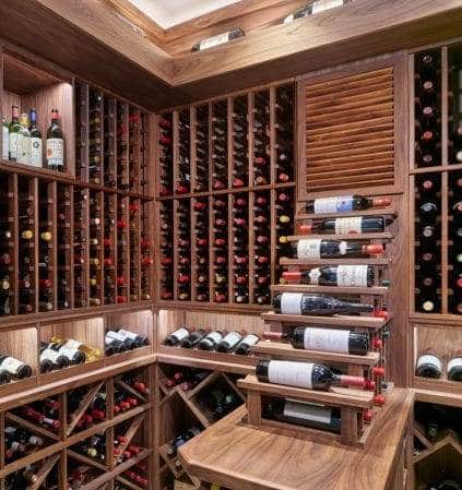 Stylish Wine Racks Designed for a Basement Home Wine Sellar in Vancouver