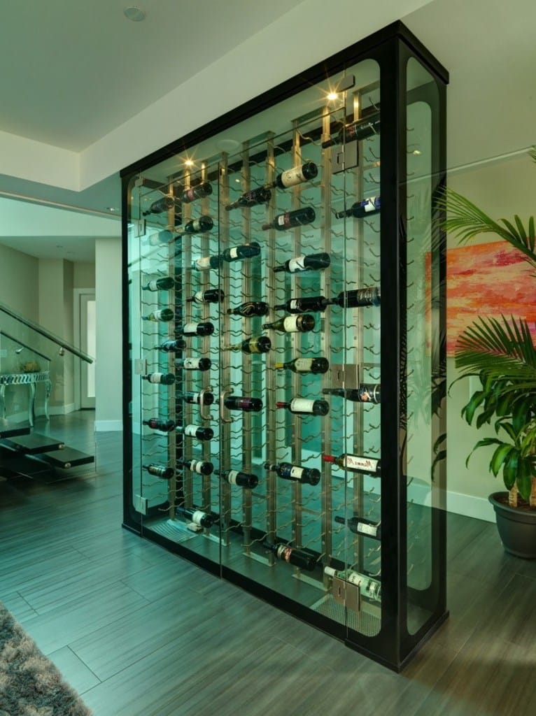 Aquarium-Like Glass Custom Wine Cellars Design