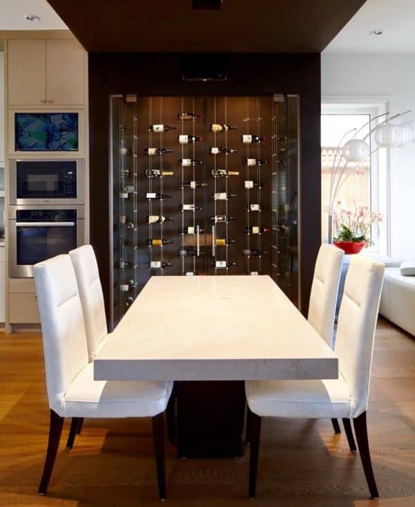 Floating Cable Wine Racks Can Bring Modern Wine Cellars to a New Level